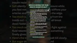 Sugar vs Salt: Which Is Worse for Your Health?