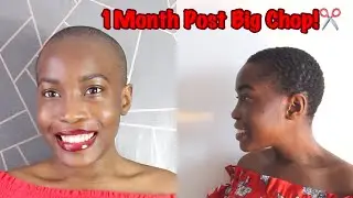 1 MONTH  POST BIG CHOP. NATURAL HEALTHY HAIR JOURNEY!
