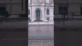 Tram journey in winter #latvia #travel #winter #tram