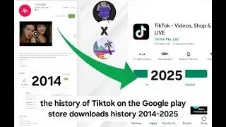 This history of Tiktok on the Google play store 2014-2025 Download history FT Jj