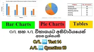 Bar chart | Pie chart | Table - 3 in 1 lesson ( සම්පුර්ණ පාඩම 