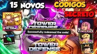 RAPIDO!! 15 NOVOS C&Oacute;DIGOS ATIVOS + TODOS OS CODIGOS DO ALL STAR TOWER DEFENSE X INFINITO - ROBLOX