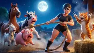 Thief Steals All Old MacDonald&rsquo;s Farm Animals 😱 Clever Cat Saves the Farm! 🐔🐷🐐🐱