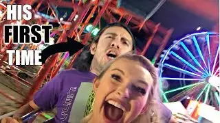 Boyfriend&rsquo;s First Time On Rollercoaster *hilarious reaction*