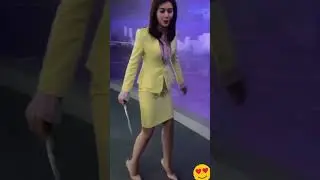 TV presenter finally gets to take those heels off!