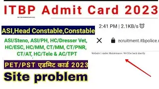 itbp admit card download problem 🤔!! itbp का admit card कैसे download करे !! itbp telecom admit card