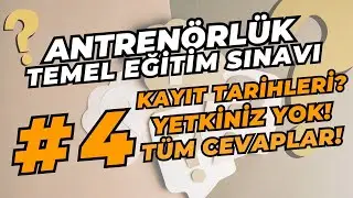 Antrenörlük Temel Eğitim | Kayıt ve Sınav Tarihleri, Başvuru ve En Çok Sorulan Sorular