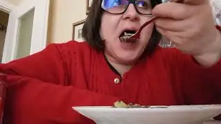MUKBANG - leftover pizzoccheri reheated