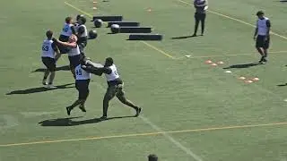 Right Side Power | OL Run Blocking Drill at East LA Showcase