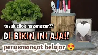 DIY Tempat Pensil Dari Tusuk Cilok dan Botol Plastik || Ide Kreatif dari Barang Bekas