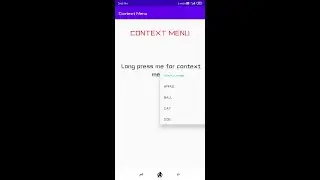 How to create Context Menu in android studio | android menus