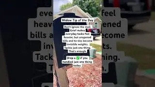 Widow Tip: Just Do One Thing Today | Grief Motivation #widow #griefsupport #mentalhealth #widow