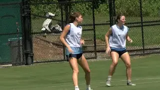 UNC women's soccer practice
