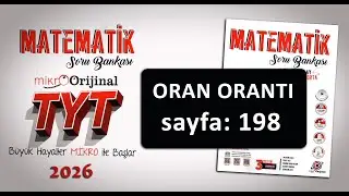 Oran Orantı SAYFA:198 TYT Mikro Orijinal Matematik Soru &Ccedil;&ouml;z&uuml;mleri #tytmatematik #mikroorijinal