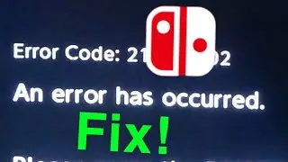 Nintendo Switch “An error has occurred” HOW TO FIX!