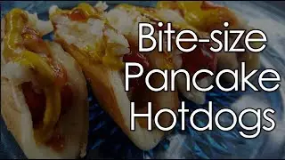 Pancake Recipe - Bite size Pancake Hotdogs