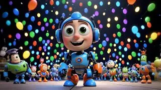 Five Little Robots Learn to Sing | Tech-Themed Nursery Rhyme for Kids | Educational Baby Songs