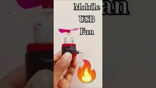 how to make mobile micro USB fan #mobile fan #making #dc motor #viral #shorts