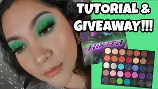 Nikita Dragun x Morphe Tutorial & GIVEAWAY | green & blush eyeshadow