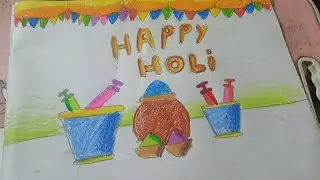 Holi drawing/holi drawing easy/easy holi drawing/Meghaart