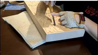 Unintentional ASMR Wood Carving -  Cutting, Scraping, Blowing - 30 minutes