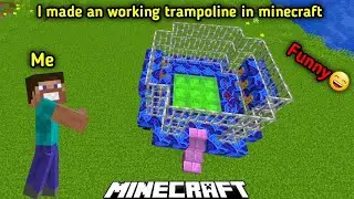 how to build a working trampoline in minecraft.....