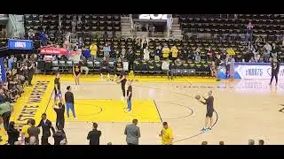 2022 Pre game warm ups Steph and Klay Game 1 Playoffs Chase Center