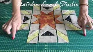 Bloco de Patchwork para Iniciantes | Passo a Passo | Natália Engel Studio