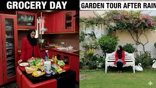 My groceries day and tour of garden 