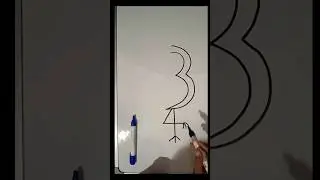 34 = Simple and easy crane bird drawing #shorts #drawing #art