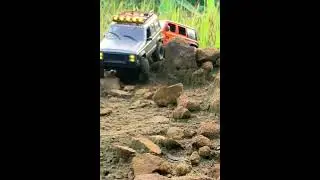OFFROAD RC MN99S MN78 MN128 ON ROCKY PATH  #automobile #rccar #mn128