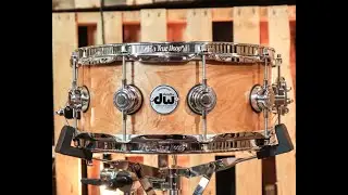 DW 5.5x14 Collector's Natural Satin Over Pure Birch True Sonic Snare