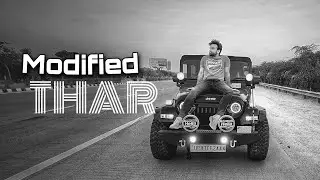Modified THAR black | Top Modified THAR in Noida | SIKAND CAR | THAR with two sunroof | THAR Hardtop