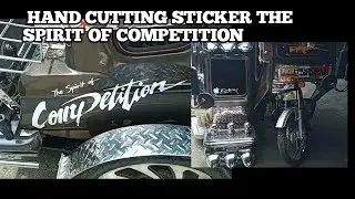 THE SPIRIT OF COMPETITION hand cutting sticker
