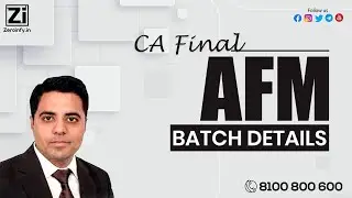 CA FINAL AFM BATCH DETAILS BY CA NITIN GURU