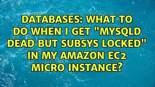 Databases: What to do when I get 