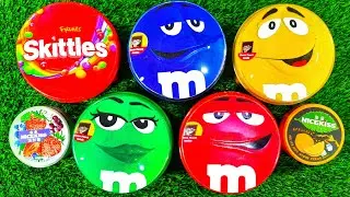 Satisfying Video | ASMR Unpacking Surprise Containers with Colorful Skittles & Chocolate M&M'S Candy