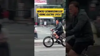 @ArnoldSchwarzenegger Riding Electric Bicycle!