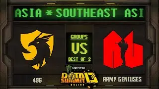 496 vs Army G Game 1 - Monster Energy Dota Summit 13 Online SEA: Groups w/ SeekNStrike & Avo+