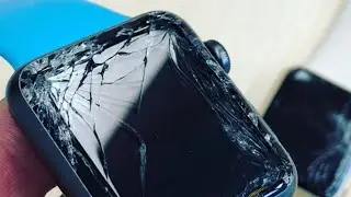 Apple Watch serious 6 Space Gray black spot band  broken repair to Display series 6 UAE water proble