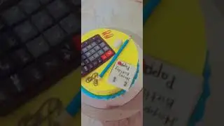 calculator theme cake