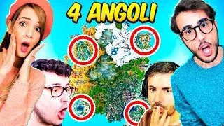 4 ANGOLI NELLA MAPPA CON LE ARMI MITICHE! - Fortnite