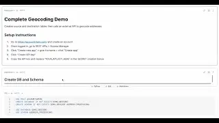Snowflake Geocoding Demo