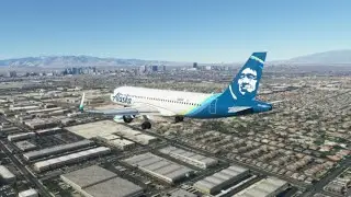 Alaska AS 1236 SEA Seattle - Las Vegas LAS Microsoft Flight Simulator 2020