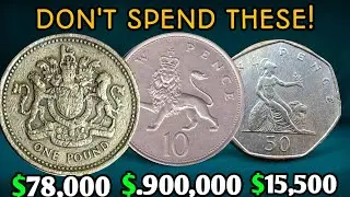 Top 3 Ultra Rare UK Coins: &pound;1, 50p,10p, One  pound Worth a Fortune!