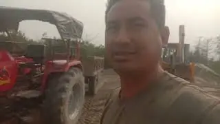 JCb n Tractor loading n dumping// leveling the earth fill-in n Rolling with road roller 🎢