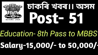 8th Pass New Job||Dima Hasaw New Job|| JOB INFO ASSAM TECH