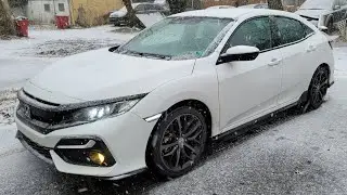 ВОЖДЕНИЕ ПО СНЕГУ ЧАСТЬ 1 | Honda Civic Sport Hatch 2021 года