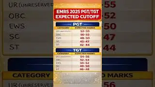 EMRS 2025 PGT TGT Expected Cut Off | Category Wise Cutoff Marks | Study With BK