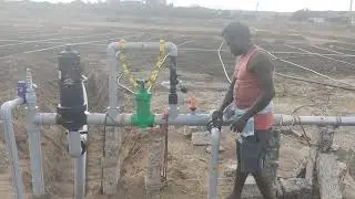 Rain hose irrigation system Head control unit 